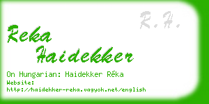 reka haidekker business card